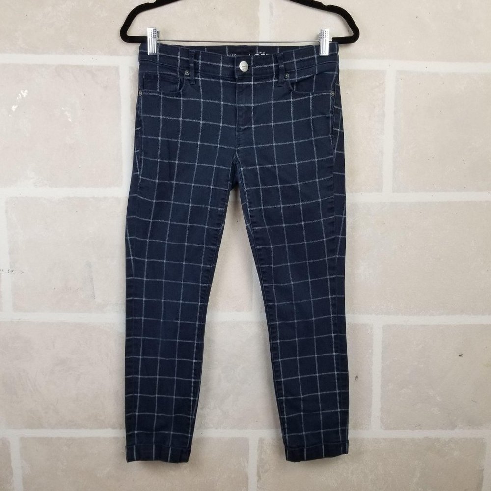 Ann Taylor Loft Plaid Skinny Jeans Size 25